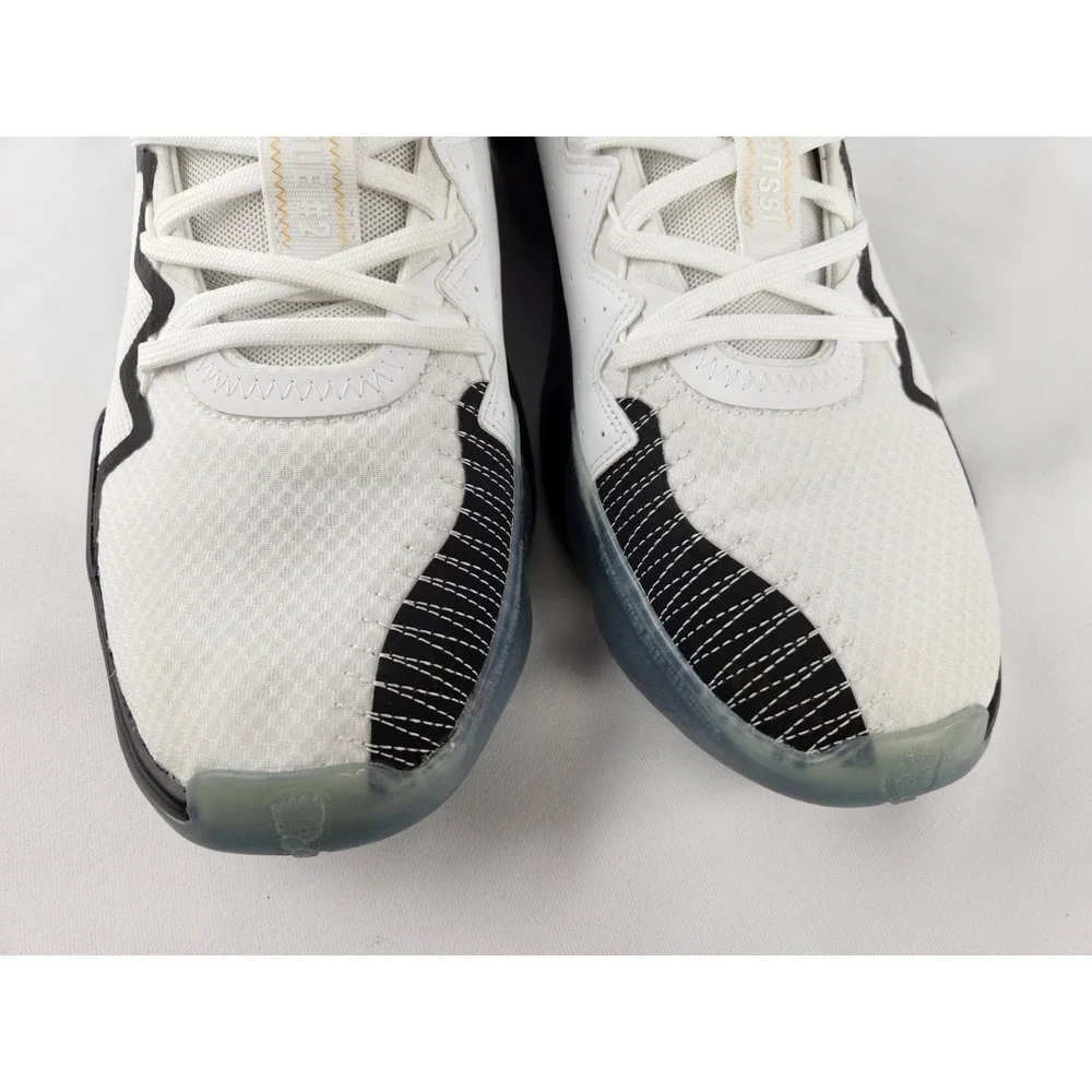 Adidas Men's D.O.N. Issue #2 Basketball Shoes White‎ Black Gold Sneakers Size 12